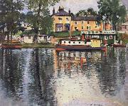 George Leslie Hunter Reflections,Balloch France oil painting artist
